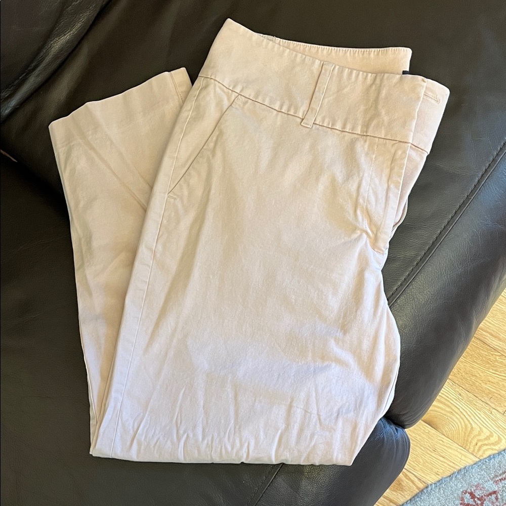 Ann Taylor Cream Ankle Pants